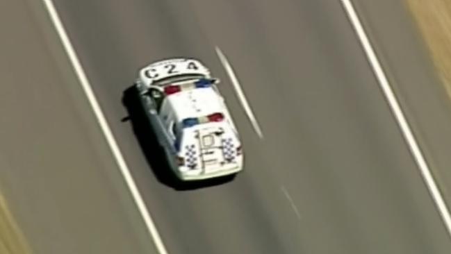 Police search for the escapees. Picture: Nine News