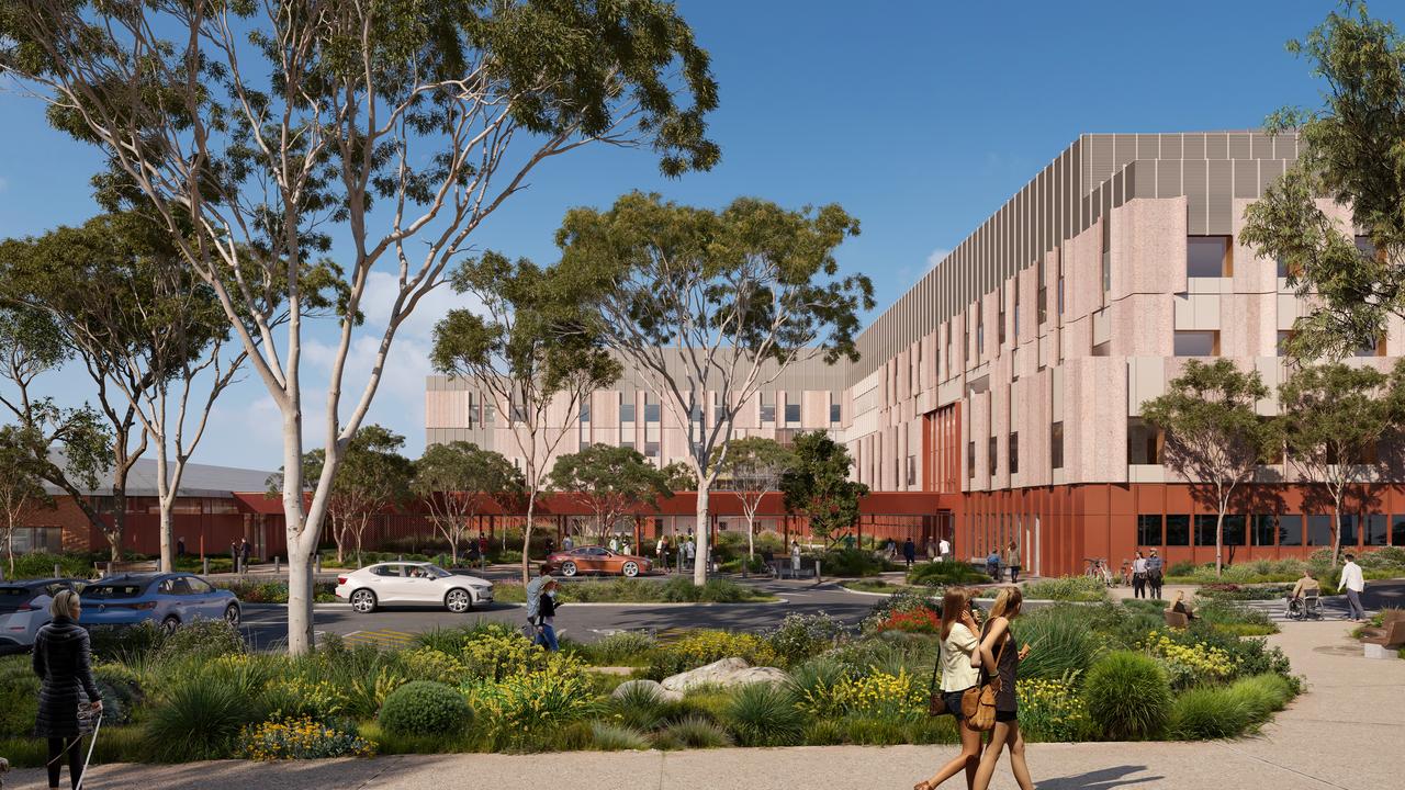 An artist's impression of the outside of the new Mount Barker Hospital.