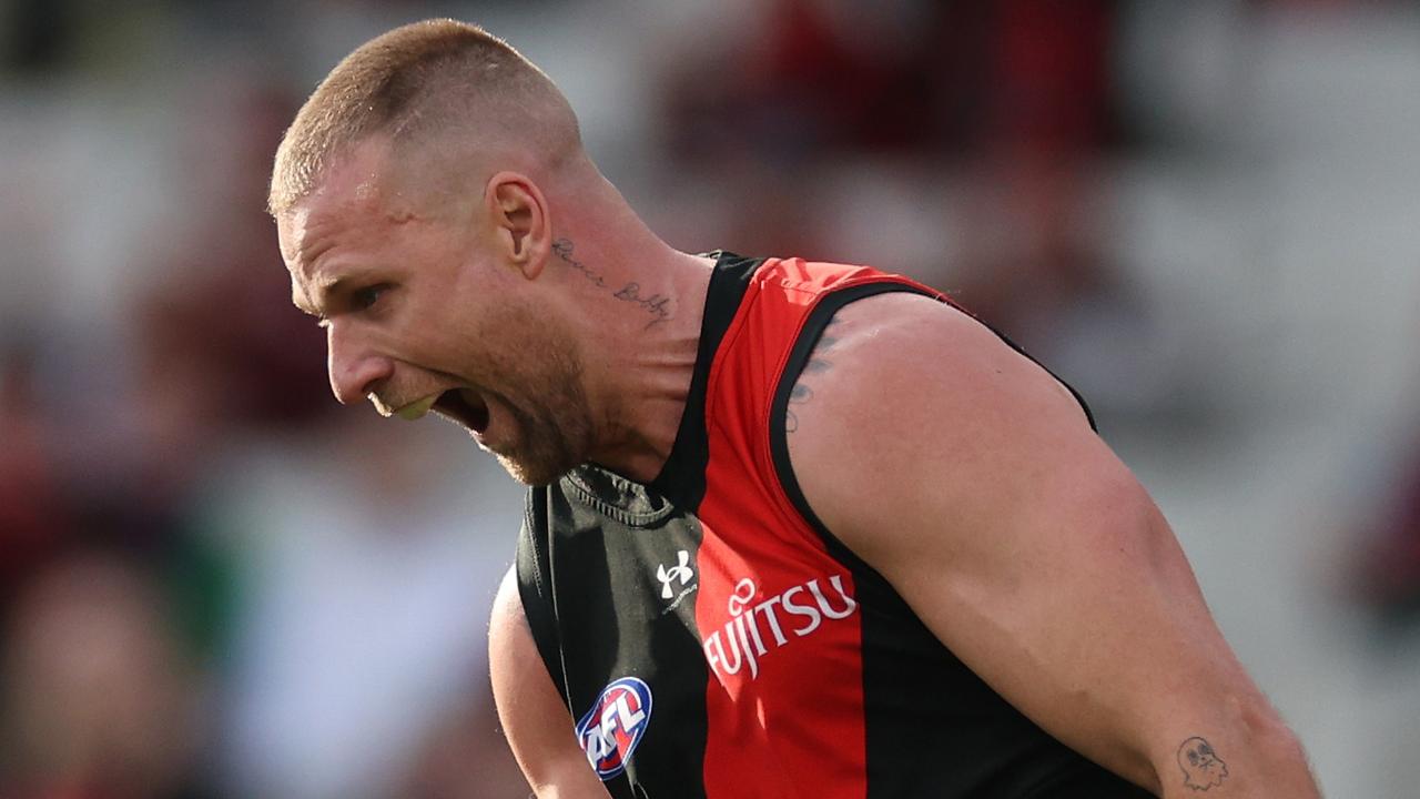 Mercurial Essendon forward Jake Stringer is still waiting on a new contract for 2025 and beyond. Picture: Daniel Pockett / Getty Images