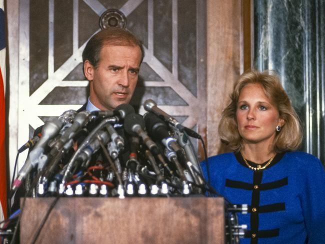 Then-US Senator Joe Biden and Jill Biden in 1987. Picture: Getty Images