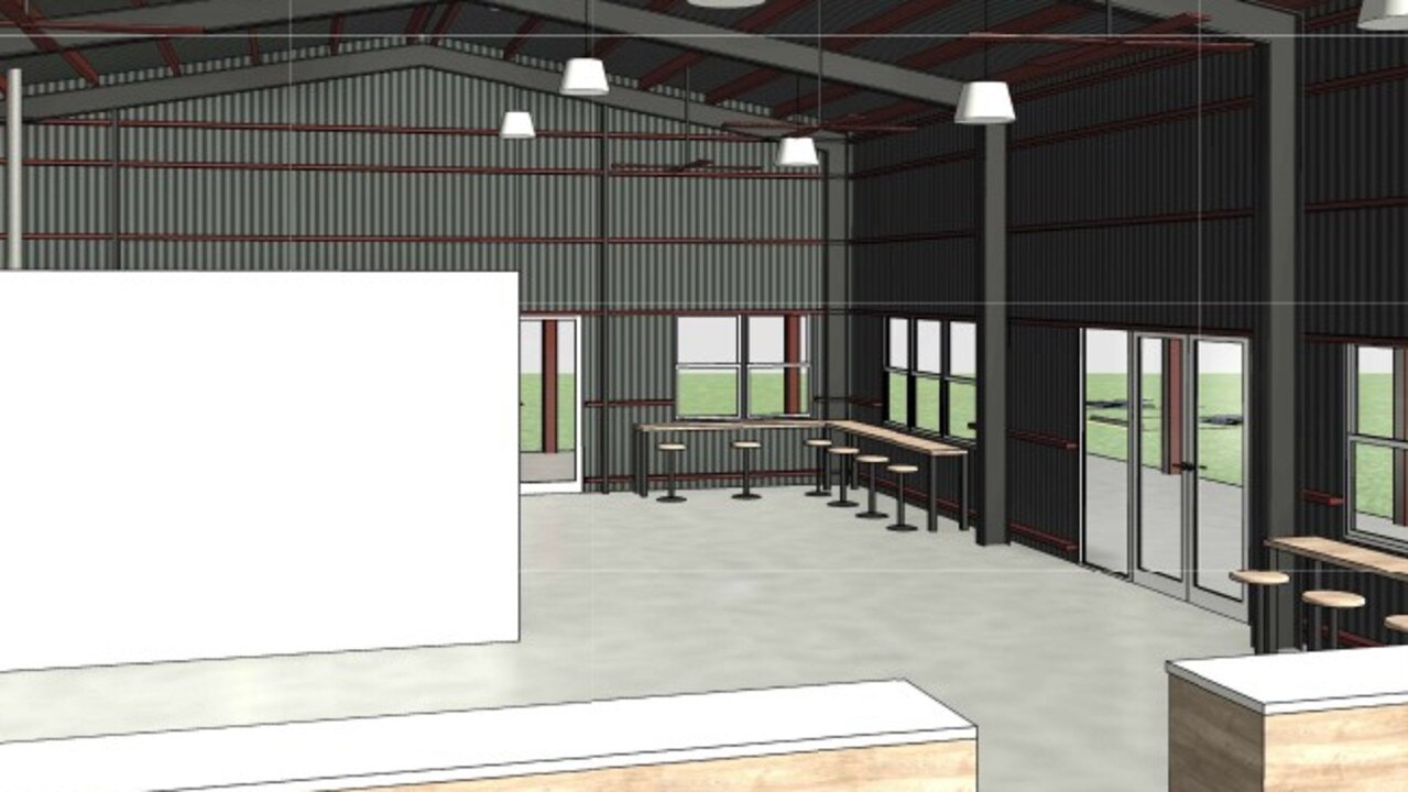 The proposed indoor restaurant and brewery features an open-plan design. Picture: Documents submitted to Mackay Regional Council