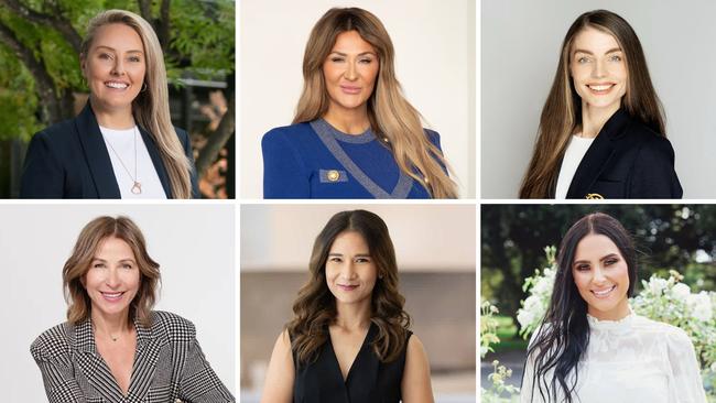 Six of South Austtralia's leading ladies in real estate. Pictures: Supplied