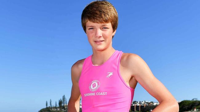 Star nipper Dylan Wilson has turned heads at recent Surf Life Saving competitions. Picture: Patrick Woods.