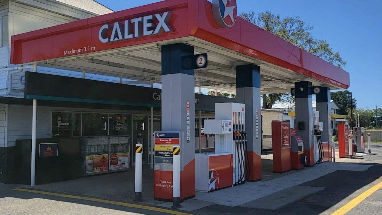 Caltex servo on Baraang Dr, Broadwater was allegedly ransacked about 3.35am on February 20, 2024. Photo: Caltex