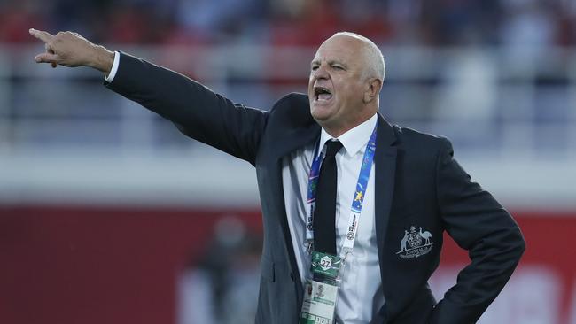 Australian coach Graham Arnold has no issues sharing the same hotel as Uzbekistan. Picture: AP