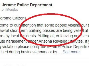 The warning was issued on Facebook.