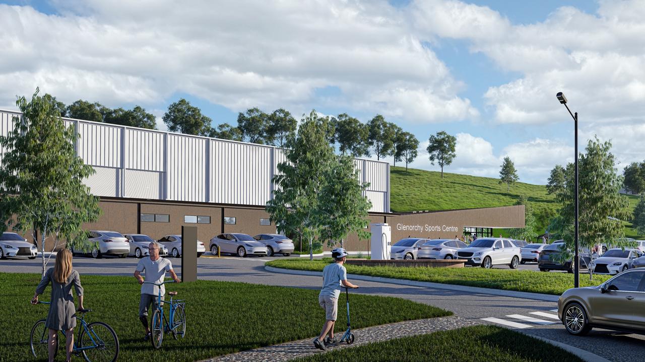 Artist impressions of a new $28m Glenorchy Sports Centre at Claremont have been lodged with the Glenorchy City Council.