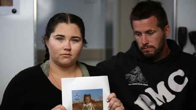 Cleo Smith’s mother Ellie Smith and her partner Jake Gliddon spoke about her disappearance. Picture: ABC News/James Carmody