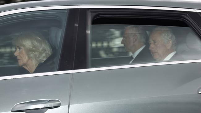 Camilla, who is now the Queen Consort, accompanied the King as they left the Scottish castle. Picture: Jeff J Mitchell/Getty Images