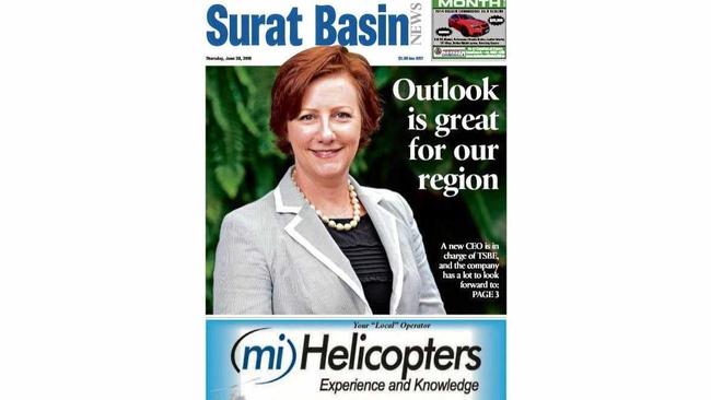 Surat Basin News front page. Picture: Local