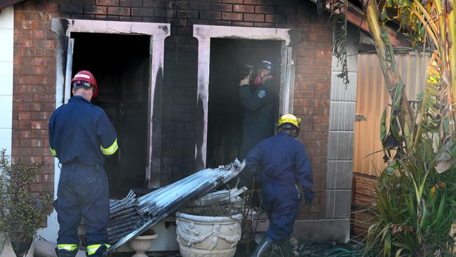 Fire has ripped through a house in Valley View. Picture: Dean Martin