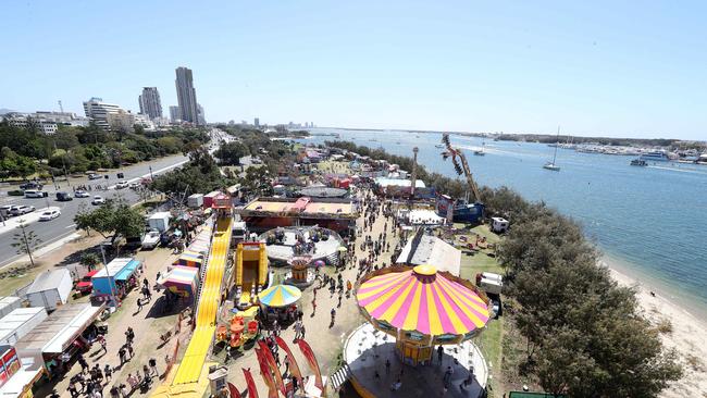 A view of the Broadwater Parklands during the Gold Coast Show last month. Picture: Richard Gosling