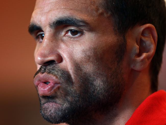 Anthony Mundine holds a press conference at Kirribilli today before he fights in Melbourne on Nov 12th.