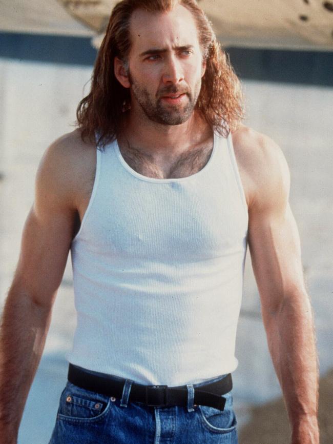 Actor Nicolas Cage in scene from film Con Air.