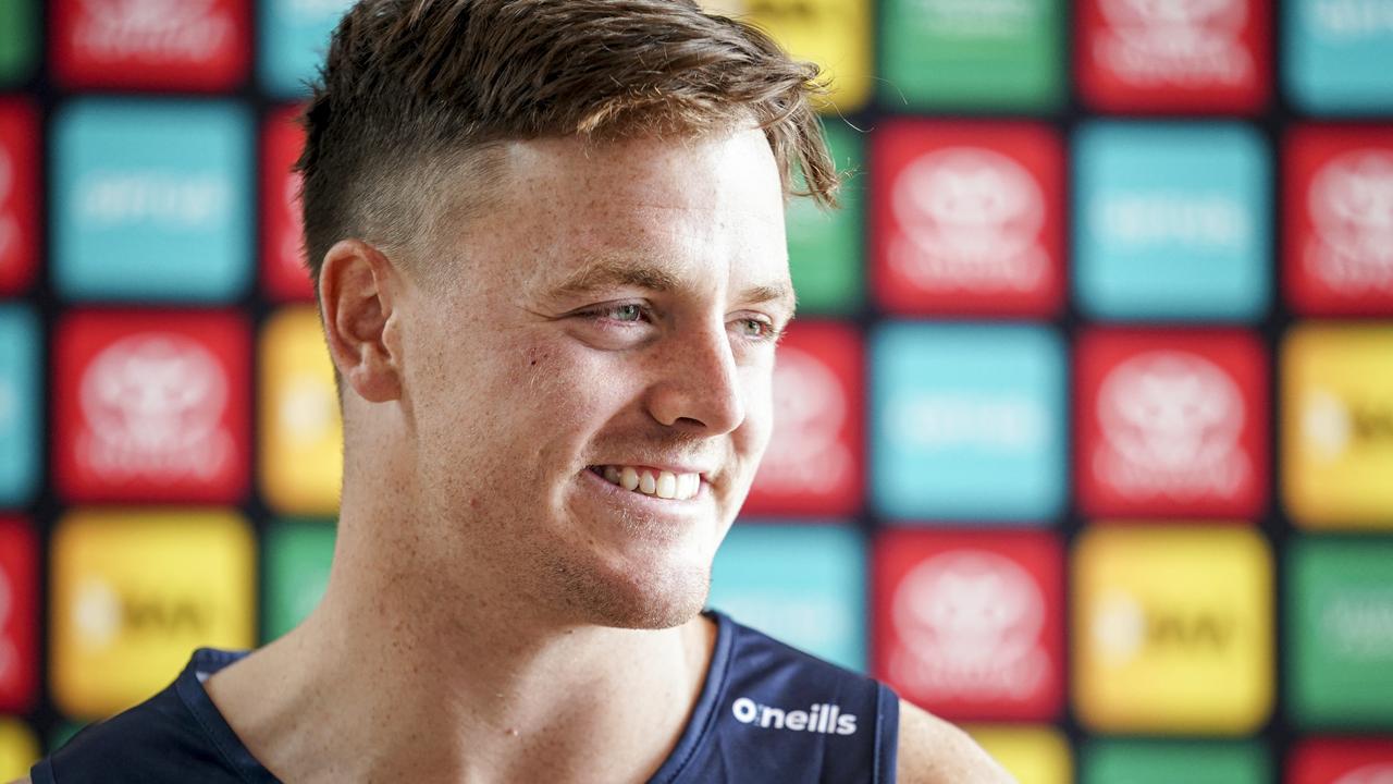 Excited Crows draftee James Rowe. Picture: Mike Burton