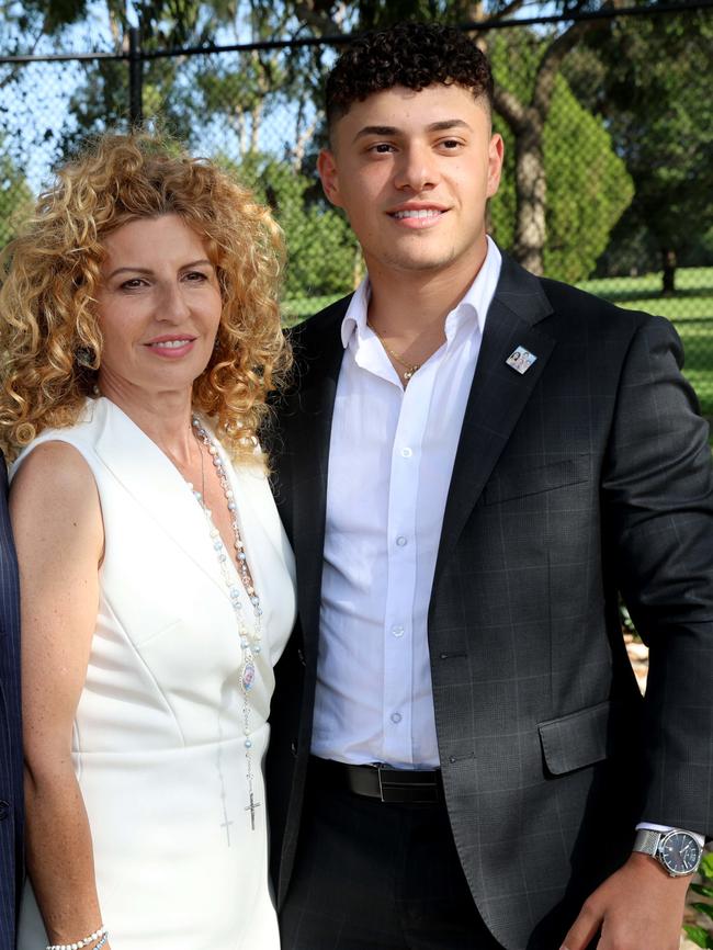 Veronique’s mum and brother Bridget and Michael Sakr at the unveiling. Picture: Damian Shaw