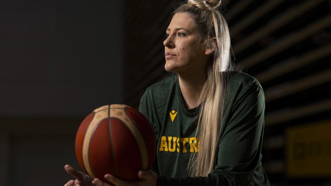 MELBOURNE, AUSTRALIA - AUGUST 10: Lauren Jackson poses for a photograph during a media opportunity at State Basketball Centre on August 10, 2022 in Melbourne, Australia. (Photo by Daniel Pockett/Getty Images)