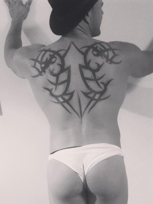 Bronson Norrish says becoming a stripper was the dying wish of his late mother. Picture: Instagram