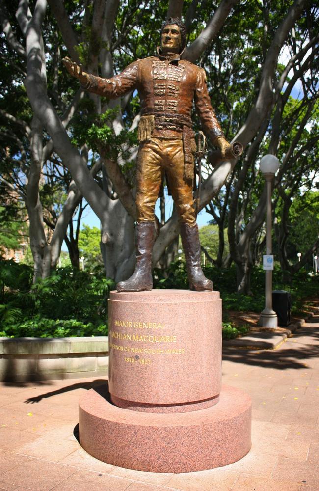 The statue of Governor Lachlan Macquarie in Sydney.