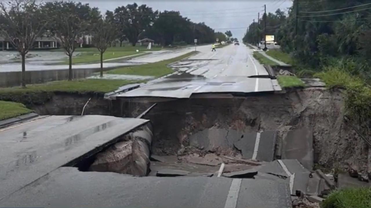 The hurricane created several giant sinkholes across Florida. Picture: Supplied