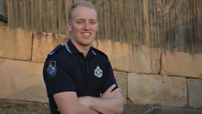 NEW COP: Laidley Police’s newest police recruit, Joseph Brayshaw. Photo: Ebony Graveur