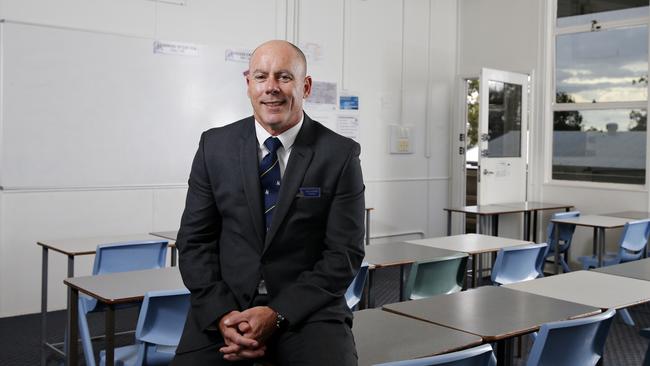 Southport State High School principal Nigel Hughes pictured in a photo taken in 2016, when he applied to have buildings at the school heritage listed. Picture: Jerad Williams. Picture: Jerad Williams