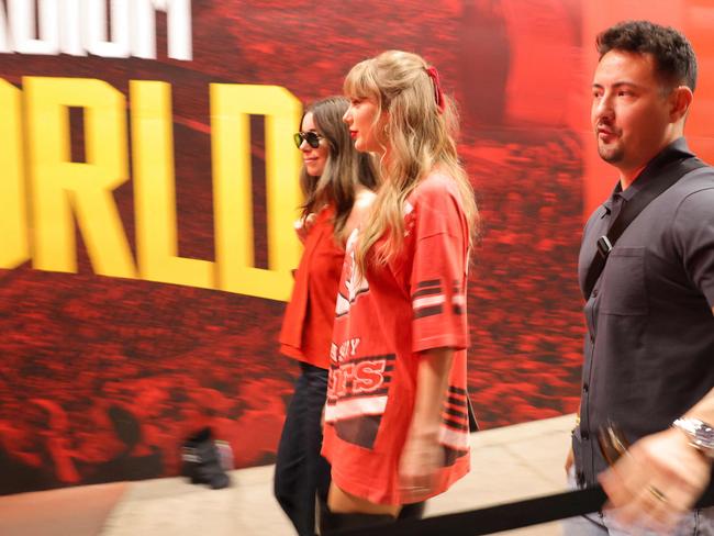 Taylor Swift arrives at GEHA Field at Arrowhead Stadium prior to a game between the Kansas City Chiefs and the Cincinnati Bengals in Kansas City, Missouri. Picture: Getty Images via AFP