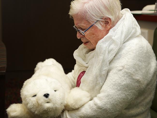 The seals are used to bring moments of joy to the residents.