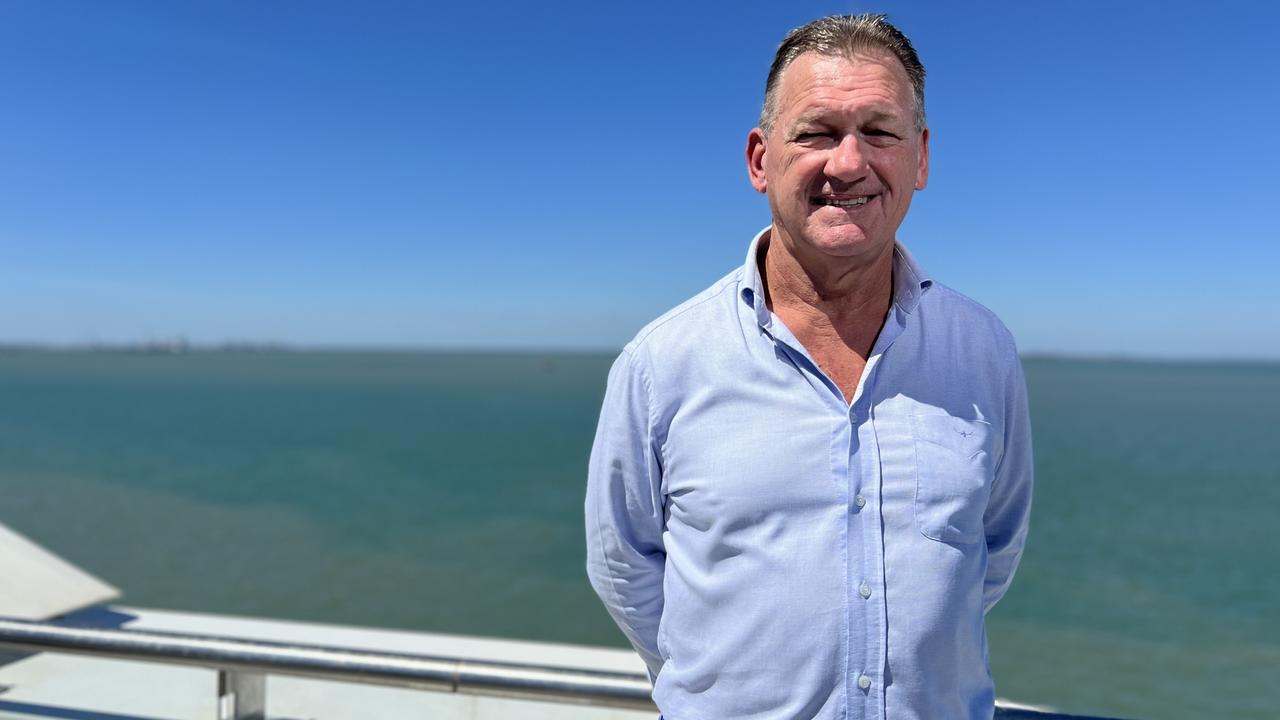 Darwin Port chief executive Peter Dummett aboard the Ultra-Luxury Yacht Scenic Eclipse II. Picture: Fia Walsh