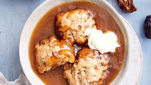 Sticky date golden syrup dumplings. Picture: Supplied