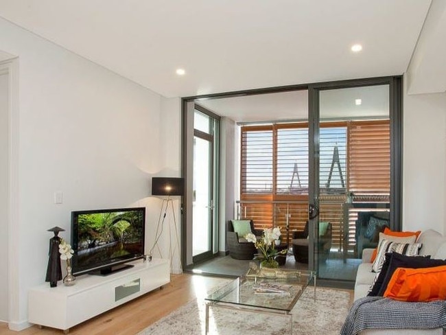 The Pyrmont apartment complex where a brawl broke out inside at an underage Airbnb birthday party on May 8, 2021. Picture: Realestate.com.au