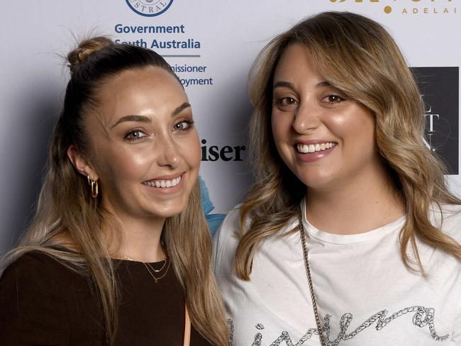 MARCH 4, 2021: Woman of the Year Awards held on Thursday March 4 at The District at SkyCity Casino. Alyse Vozzo and Tess Carbone. Picture: Naomi Jellicoe