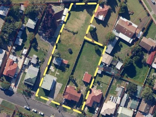 The location of the two blocks making up the site on Jennings Rd. Picture: supplied