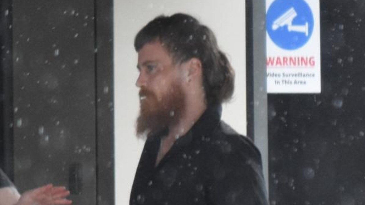 Dyllen James White leaving the Toowoomba courthouse on November 28, 2023, after pleading guilty to trafficking cannabis.