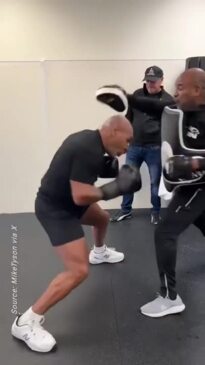 Mike Tyson posts terrifying training clip