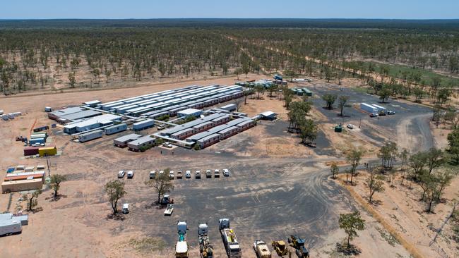 The first heavy equipment arrives at Adani's Labona Camp in central western Queensland to commence construction on Carmichael Mine in late 2018. Photo: Cameron Laird