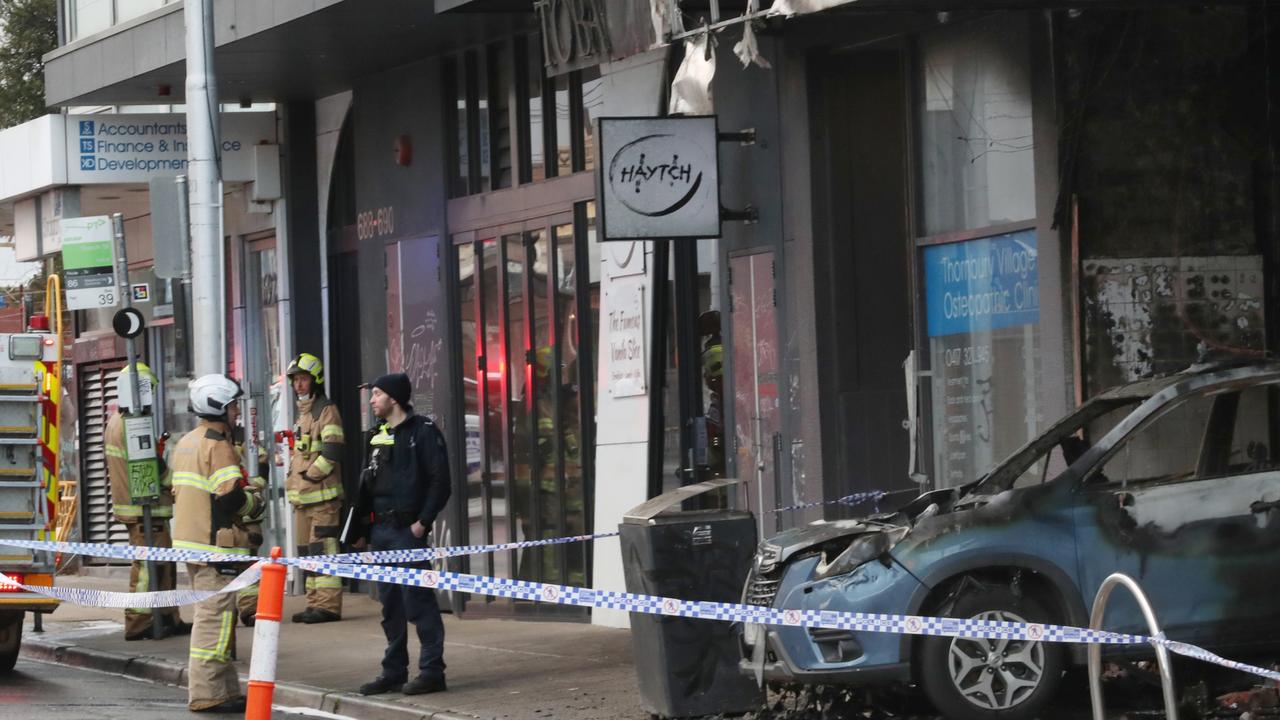 A tobacco shop was allegedly firebombed in Thornbury, Victoria this month. Picture: NewsWire/David Crosling