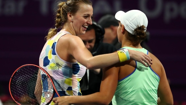 World No.32 Petra Kvitova was left shocked by the news of close friend Ash Barty deciding to retire from tennis. Picture: Dean Mouhtaropoulos/Getty Images