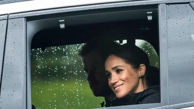 Suits you: Meghan, Duchess of Sussex ponders the unbearable triteness of being. Picture: AFP