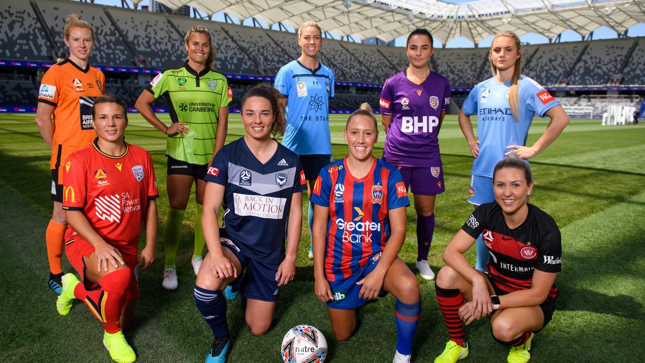 Representatives of the nine W-League sides at the season launch last week.