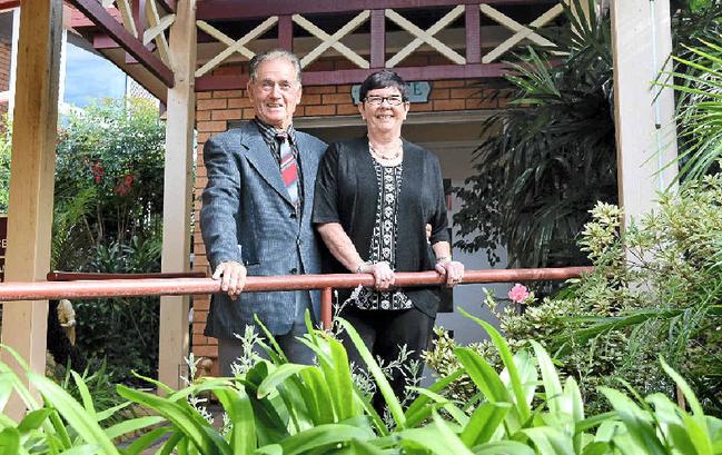 LOOKING BACK: Peter Bortolin and Carmel Rose were at Mary’s Grange residential aged care centre in Lismore when it was officially opened by Gough Whitlam 40 years ago. Picture: Leah White