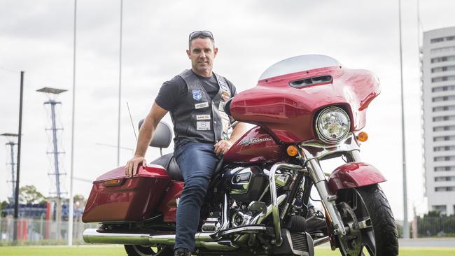 Brad Fittler is readying to set off on his latest Hogs for Homeless ride. Picture: Dylan Robinson