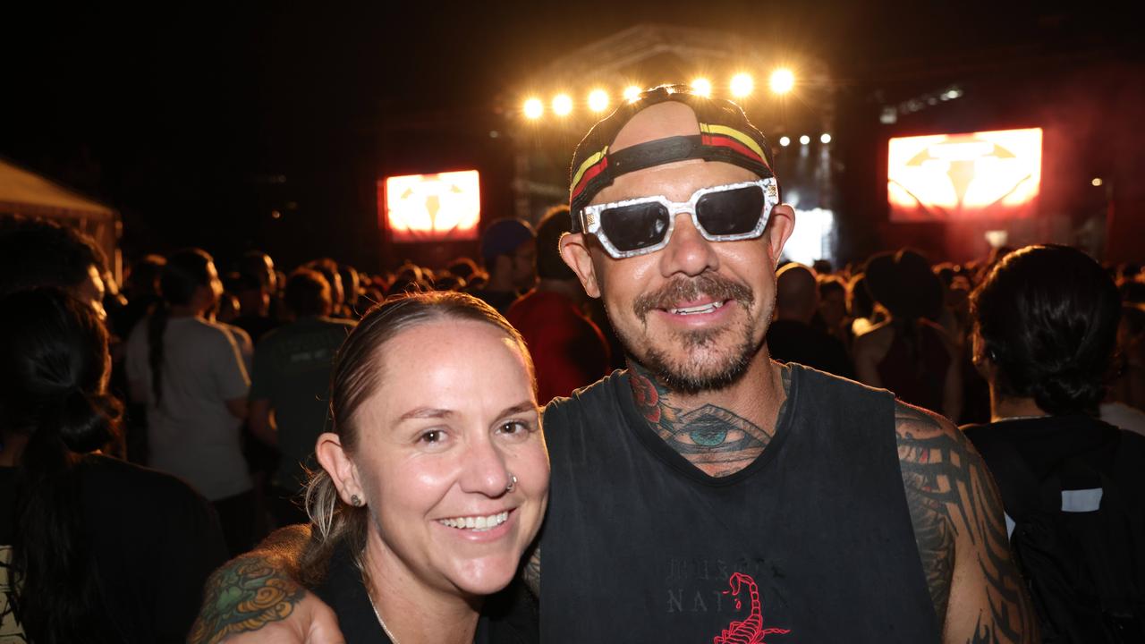 Jade Solotar and Andy Levett at the Lookout Festival 2024 at Broadwater Parklands for Gold Coast at Large. Picture: Portia Large