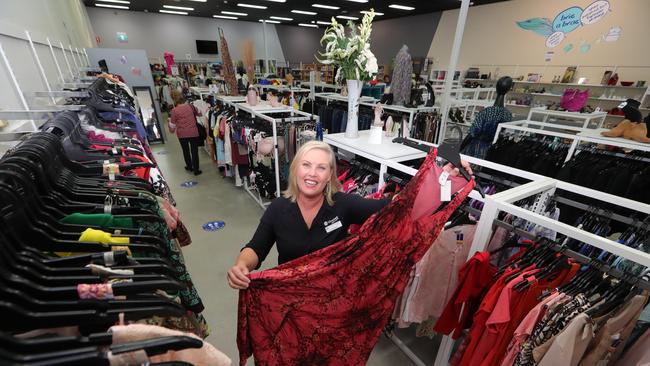 Vinnies Burleigh Waters manager Lucresha van Reenen with some of the things you can find in store. Picture: Glenn Hampson.