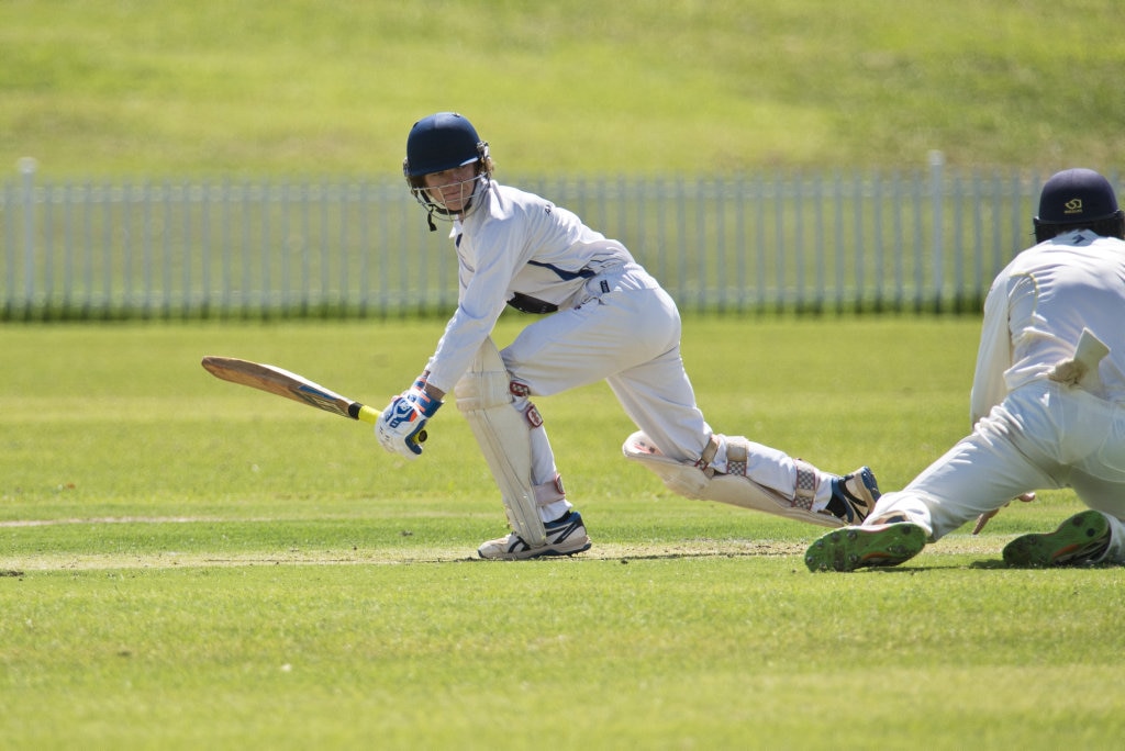 James Bidgood of University is caught by Connor Philp of Northern Brothers Diggers in round eight A grade Toowoomba Cricket at Rockville Oval, Saturday, March 7, 2020. Picture: Kevin Farmer