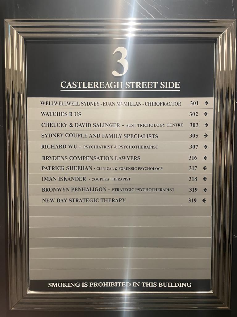 The former Castlereagh office sign.