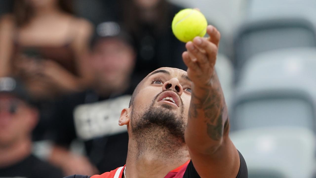 Nick Kyrgios is through to the semi-finals. (Photo by Christian Kaspar-Bartke/Getty Images)