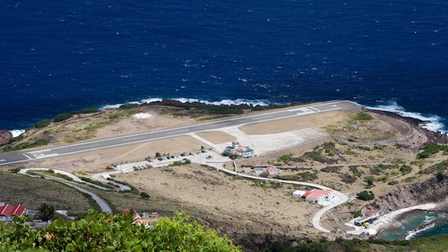 The runway on Saba is just 396 metres long.