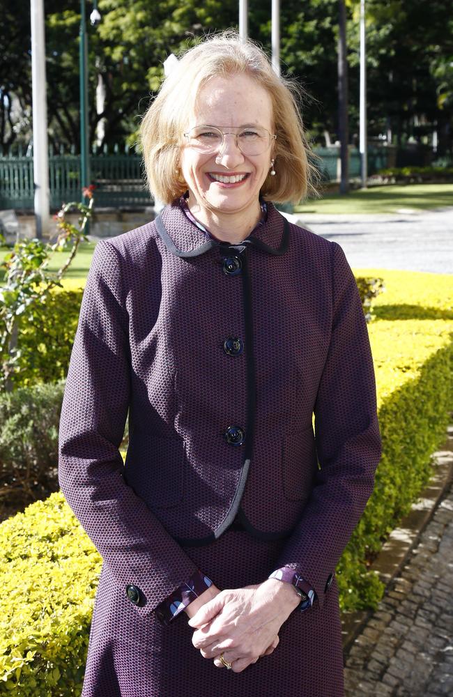 Queensland's Chief Health Officer Dr Jeannette Young after it was announced at a press conference in Brisbane that she will be the new Governor of Queensland. Picture: NCA NewsWire/Tertius Pickard