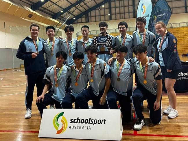 The NSW U15s boys claimed gold at the School Sport Australia Volleyball Championships in Canberra. Picture: Contributed